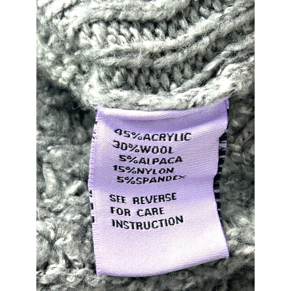 Michelle Nicole Women Gray Chunky Knit Sleeveless Sweater Vest High Low M 1172N4 - Picture 11 of 12